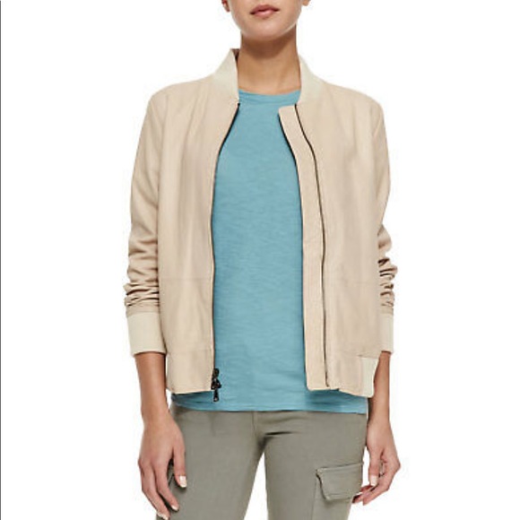 Vince leather bomber jacket - tan - Picture 12 of 14